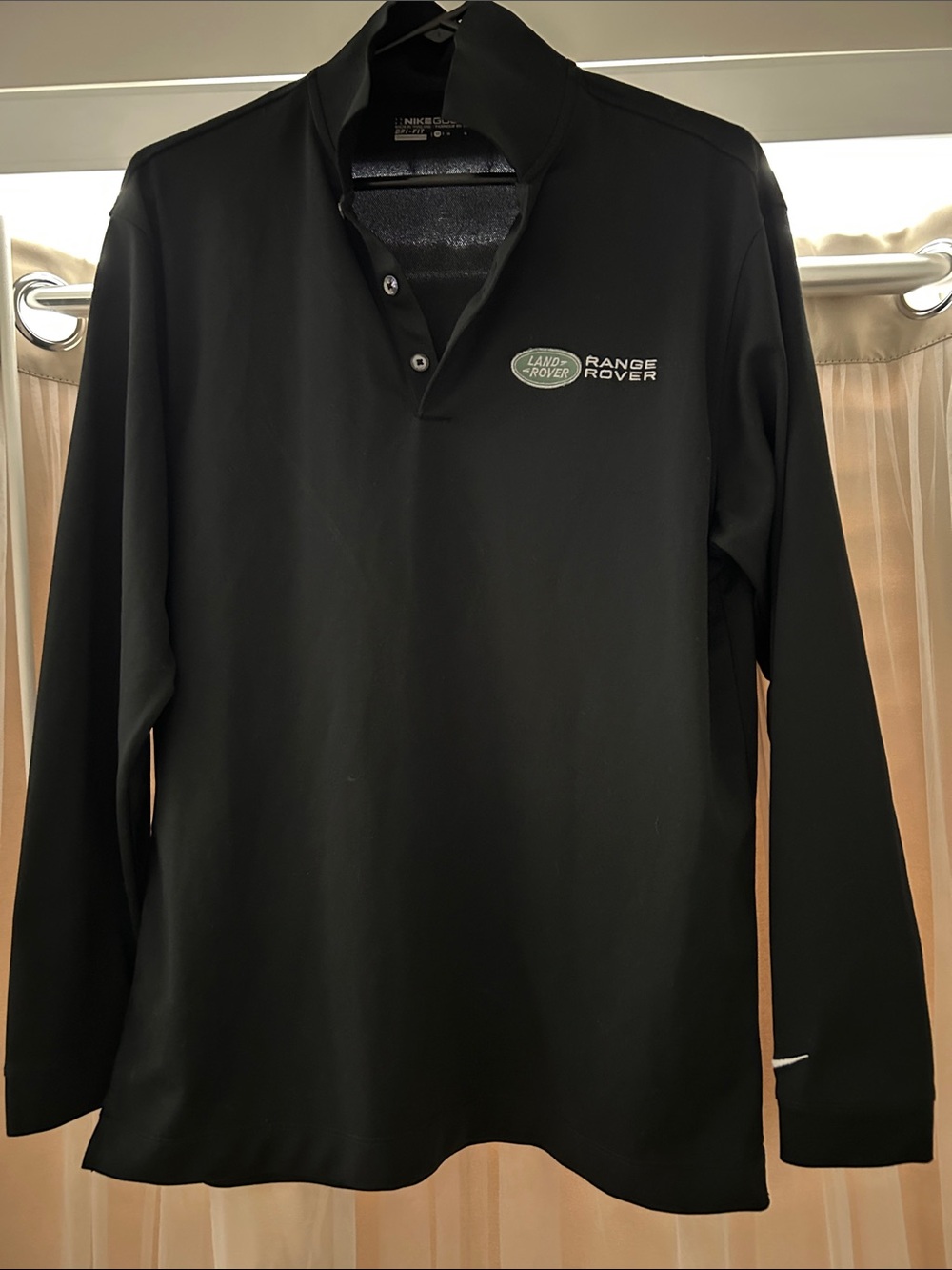 Land Rover Range Rover logo Black Long Sleeve Dri-fit Polo